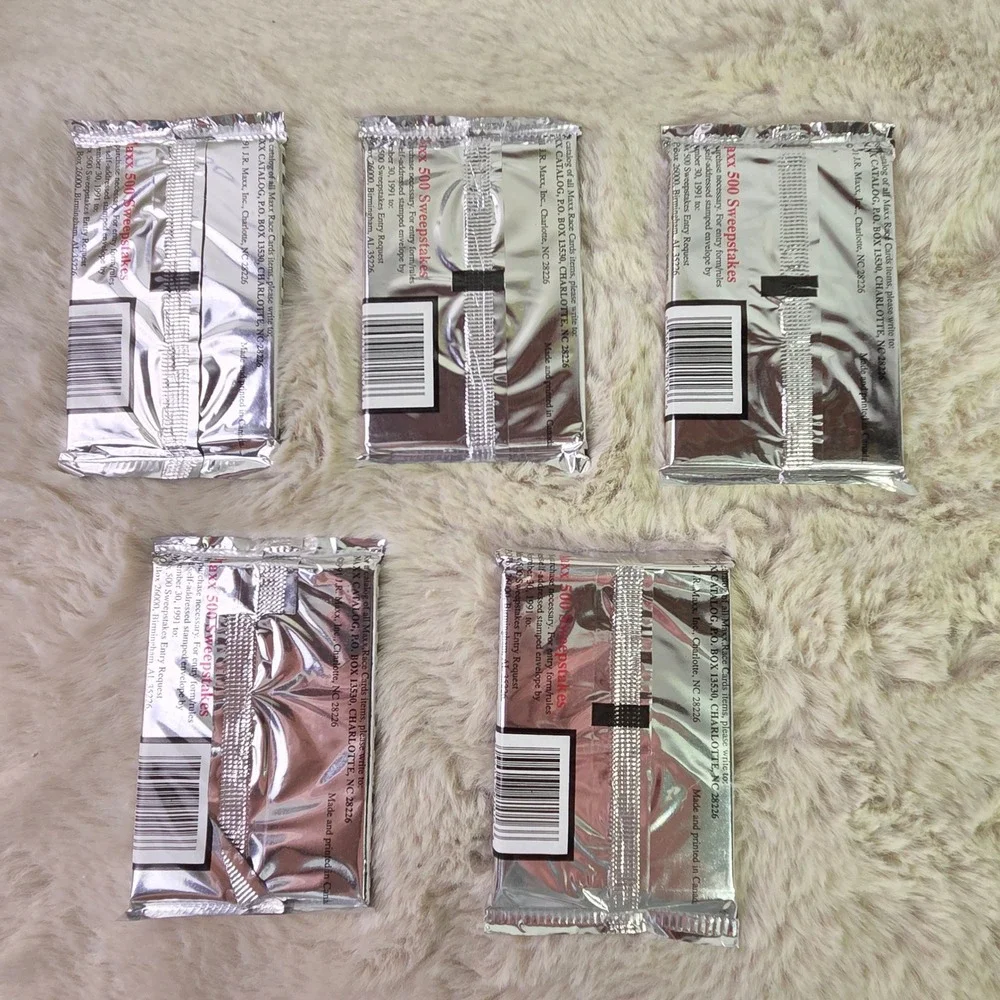 Lot of 5 1991 Maxx Race Cards NASCAR Trading Card Packs Factory Sealed Vintage